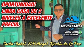 #61 VENDO LINDA CASA DE 2 NIVELES A UN EXCELENTE PRECIO EN STA ISABEL EL PEDREGAL MUY CERCA DE TODO.