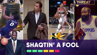 "Becomes the first player to play defense on offense!" The Beard's Block Attempt Wins Shaqtin' 💀