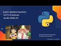 Easy Webscraping with Pandas