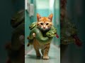 a cat heads to the hospital to save an anaconda that was injured by a tiger.