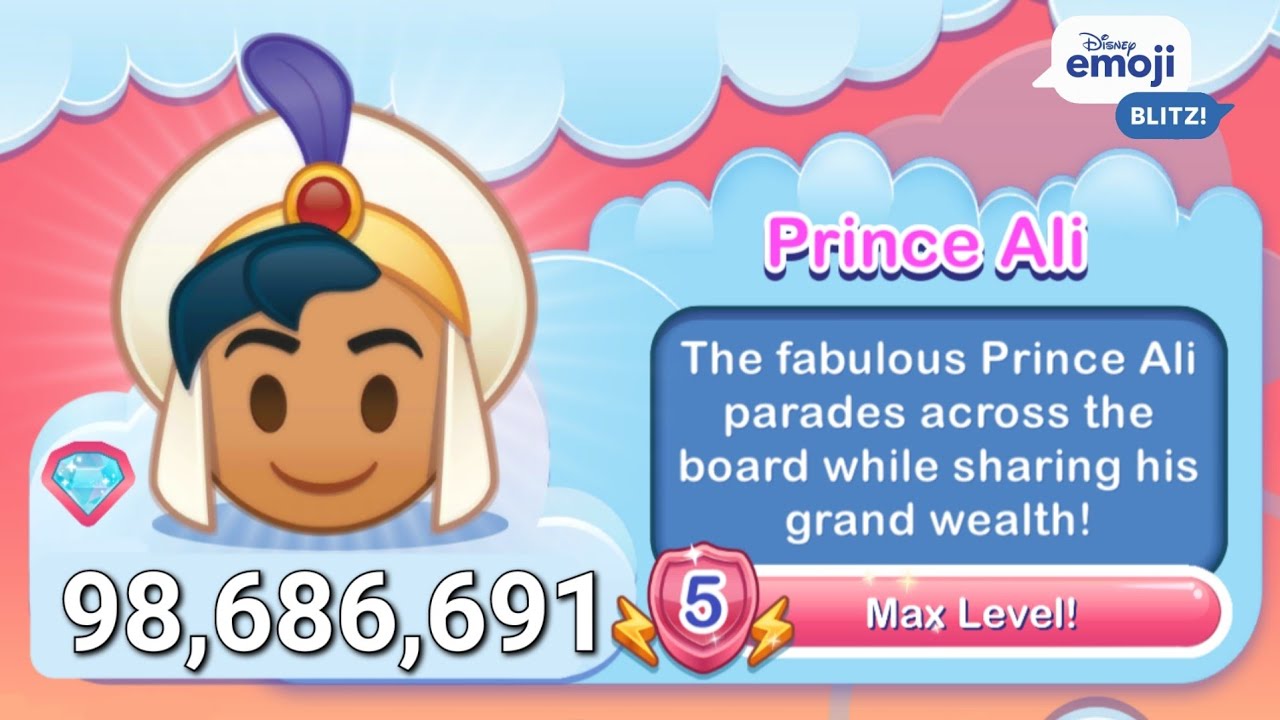 Disney Emoji Blitz - Prince Ali (Level 5) - Aladdin - Gameplay - YouTube