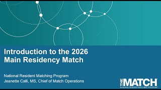 Introduction to the 2026 Main Residency Match for Applicants
