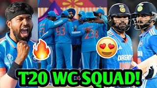 India T20 WORLD CUP SQUAD! 😍🔥| India T20 WC Team News | ENG, SA, NZ 2024 Cricket News Facts