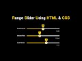 How To Make Range Slider Using HTML and CSS | Create Slider Selector For HTML CSS Website