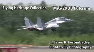 MiG-29 Fulcrum Afterburner Takeoff - Flying Heritage Collection