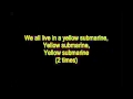 The Beatles Yellow Submarine lyrics