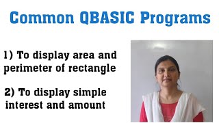 Common QBASIC Programs | How to make a simple qbasic program