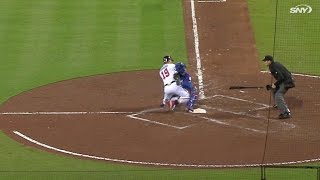 NYM@ATL: Cuddyer throws Simmons out at home plate