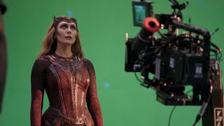 Elizabeth Olsen behind the scenes of Multiverse of Madness