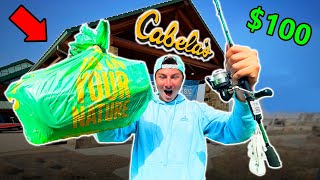 $100 Cabelas Budget Fishing Challenge (Surprising!)