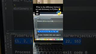What is the difference between set and dictionary in Python 🌟#set #dictionary #python #youtubeshorts