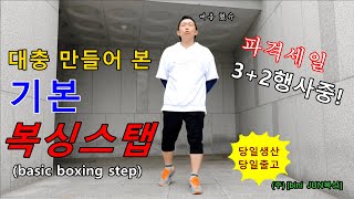 [bini JUN복싱][Basic boxing step] 대충 만든 복싱스탭 대방출! 영상(beta버전)-뛰는스텝,걷는스텝,사이드스텝+2가지 연결동작