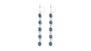 Colleen Lopez London Blue Topaz Drop Earrings