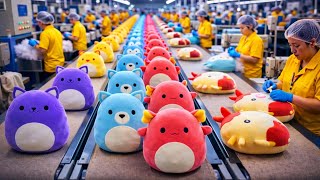 Inside the squishmallow factory|| “How 1,000 Squishmallows Are Born Every Hour 🧸 Factory Timelapse"