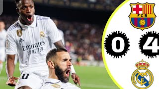 TAZAMA MAGOLI YOTE YA MADRID VS BARCELONA 4_0 BENZEMA ( 3 ) VIN JR ( 1 ) FULL TIME