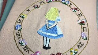 ปักอลิซด้วยลายผ่ากลาง (alice in wonderland embroidery) #ep28