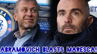 ABRAMOVICH SLAMS MARESCA AFTER SHOCKING CRYSTAL PALACE DRAW!