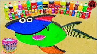 How to make Frog Idea from Cement, Balloons Fanta, Mirinda Big Coca Cola vs Mentos & Other Sodas New