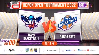 Live Day 8 Match 2 JAY S Basketball VS Bogor Raya KU 14 PA Depok Open Tournament 2022