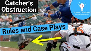Catcher's Obstruction - Baseball Rules and Case Plays
