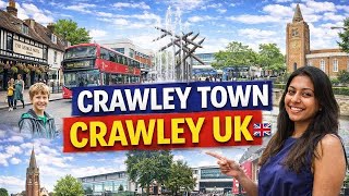 Crawley Town UK 🇬🇧 | Walking Tour & City Views