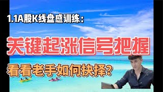 1.1假日K线盘感练习：起涨信号的把握，看看老手如何抉择？