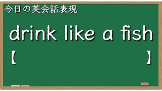 drink like a fish【今日の英会話表現159 スキマ英語】