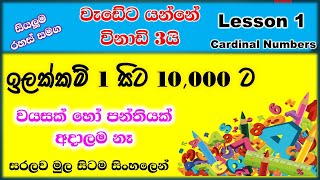 How to write Cardinal Numbers  1 to 10,000 in English with Sinhala in a few seconds. #ekidswithsm