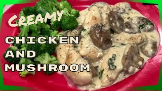 Chicken and Mushroom in a Creamy Lemon Basil Sauce Recipe