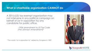 Webinar: Staying Nonpartisan -- Rules for 501(c)(3) Nonprofit Organizations