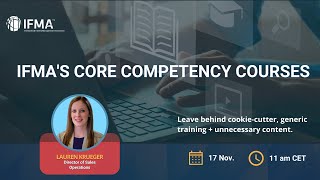 LIVE: Learn about IFMA's Core Competency Courses