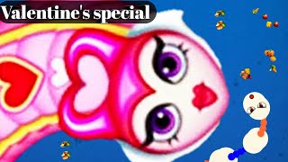 Worms zone.io Pro Biggest worm Gameplay | Worms Zone Valentine's day special | Rắn Săn Mồi 2023 game