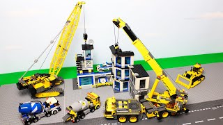 Lego Experimental Cars and Concrete Mixer, tractor, crane, Police Cars Toy Vehicles for Kids