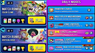 daily modes \u0026 rumble | party medness| knockout lights up | color climb | mushrooms | show down