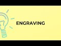 What is the meaning of the word ENGRAVING?