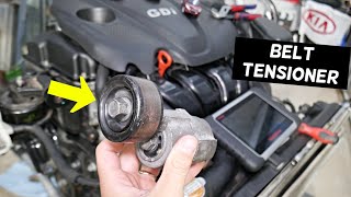 SERPENTINE BELT TENSIONER PULLEY REPLACEMENT HYUNDAI KIA 2.4 GDI ENGINE