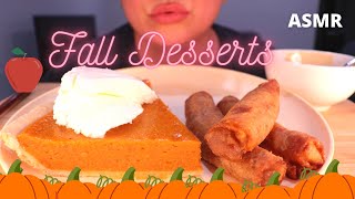 ASMR PUMPKIN PIE + ICE CREAM + APPLE PIE ROLLS MUKBANG 먹방   | EATING SOUNDS | Mandy Foods ASMR