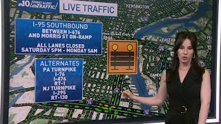 How to avoid I-95 closure in Philly this weekend