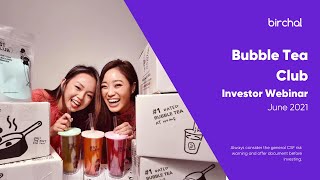 Bubble Tea Club Investor Webinar