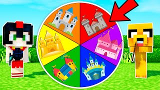 ¡La RULETA de los CASTILLOS en MINECRAFT! 🎯🏡 PRUEBA TU SUERTE: CASTILLO NOOB VS CASTILLO PRO
