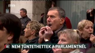 Nem tüntethettek a Parlamentnél 17-02-02