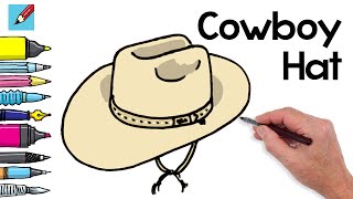 How to Draw a Cowboy Hat Real Easy - Stetson