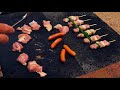 【バーベキュー】庭で溶岩プレートを使ってbbqをしてみた！　 japanese　style　bbq