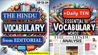 (3rd-Dec-24)||THE HINDU Editorial's Vocab with detailed Understanding|| #ssc #ssccgl #upsc#vocab