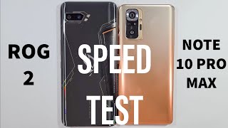 Asus Rog Phone 2 vs Xiaomi Redmi Note 10 Pro Max Speed Test
