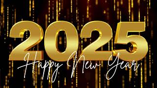 ✨ Happy New Year 2025 | 30-Minute Gold Streamer Background New Year’s Eve Party Screensaver Video