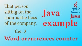 Word occurrences counter - Java example