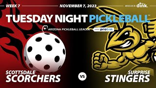 AZ PBL: Scottsdale Scorchers vs Surprise Stingers (Tue Nov 7, Season 2, Week 7)