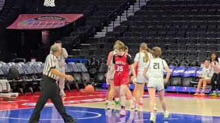 Carlisle's Ny Hairston attacks the basket and draws a foul