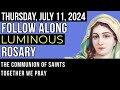 WATCH - FOLLOW ALONG VISUAL ROSARY for THURSDAY, July 11, 2024 - SHINING SEA